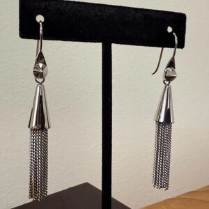 Eddie Borgo Cone Tassel Earrings Silver